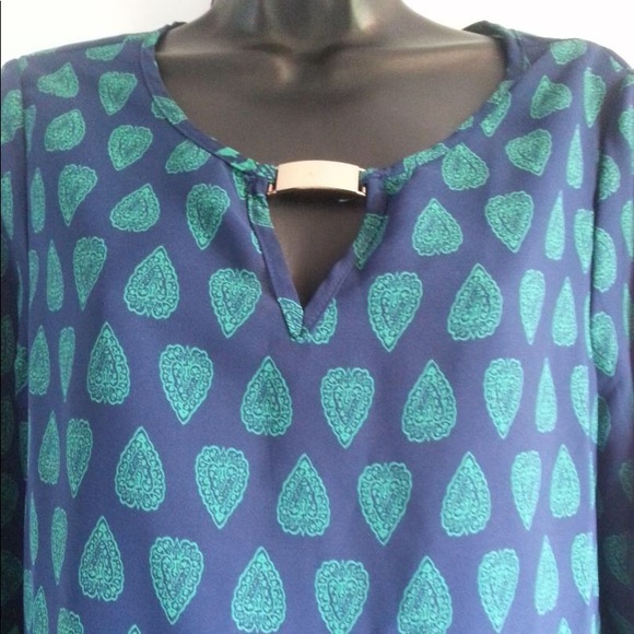 💕CUTE VINTAGE💕Lily Morgan paisley pattern blouse - Picture 4 of 8